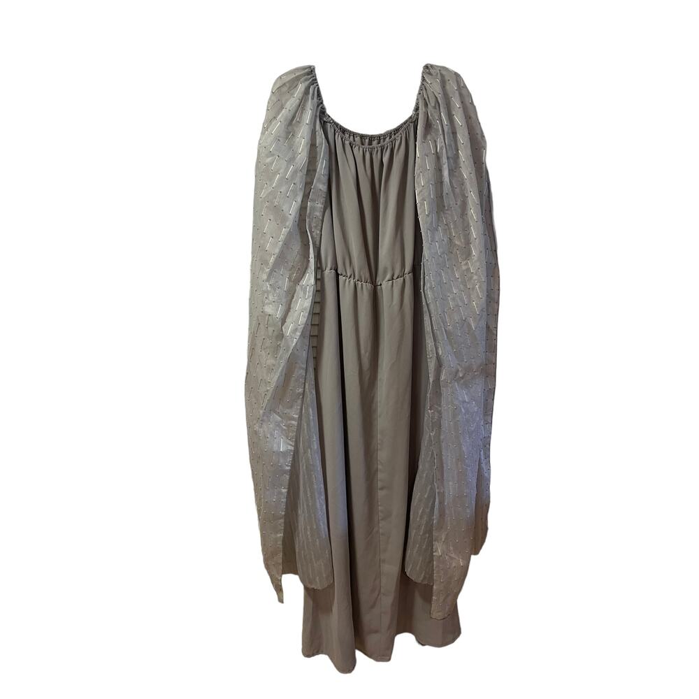 SHEIN Light Purple Light Long Flutter Sleeves Floor Length Dress SzXL - Picture 3 of 9